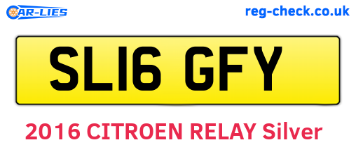 SL16GFY are the vehicle registration plates.