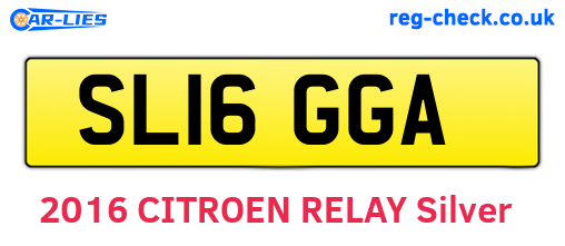 SL16GGA are the vehicle registration plates.