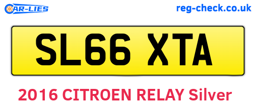 SL66XTA are the vehicle registration plates.
