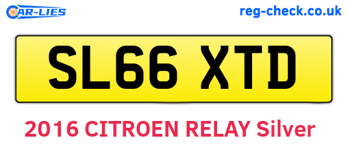 SL66XTD are the vehicle registration plates.