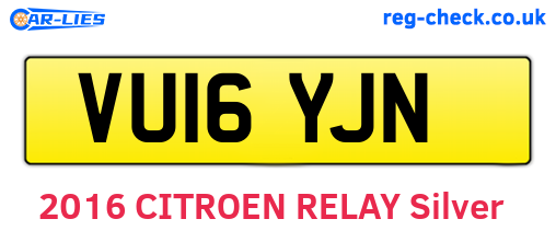 VU16YJN are the vehicle registration plates.