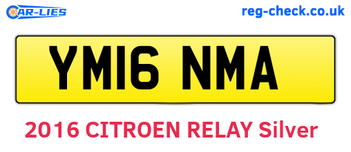 YM16NMA are the vehicle registration plates.
