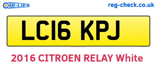 LC16KPJ are the vehicle registration plates.