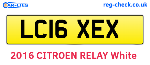 LC16XEX are the vehicle registration plates.