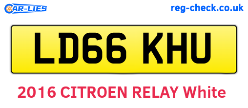 LD66KHU are the vehicle registration plates.