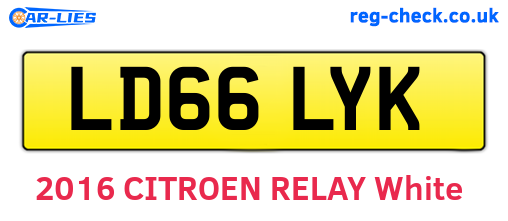 LD66LYK are the vehicle registration plates.