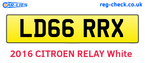 LD66RRX are the vehicle registration plates.