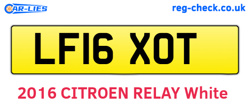 LF16XOT are the vehicle registration plates.