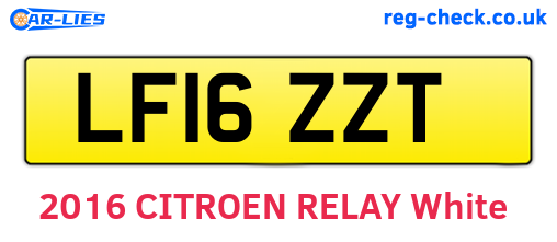 LF16ZZT are the vehicle registration plates.