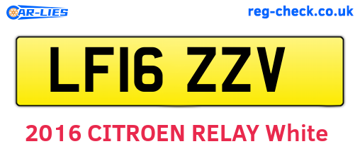 LF16ZZV are the vehicle registration plates.