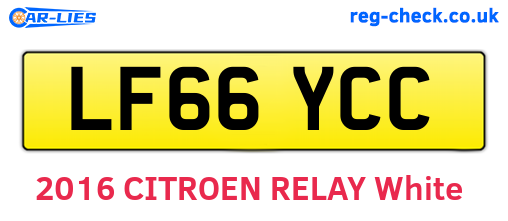 LF66YCC are the vehicle registration plates.
