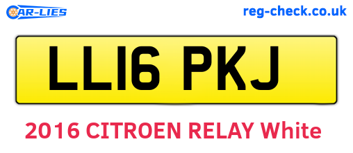 LL16PKJ are the vehicle registration plates.