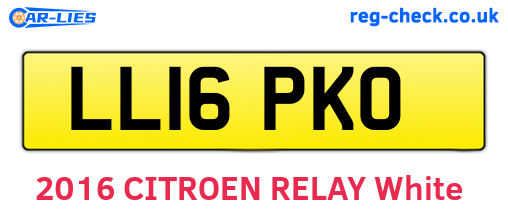 LL16PKO are the vehicle registration plates.