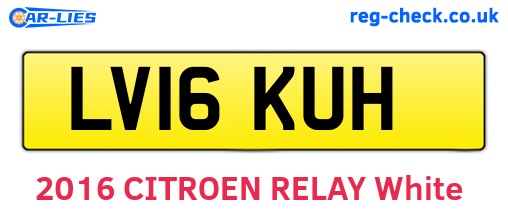 LV16KUH are the vehicle registration plates.