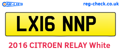 LX16NNP are the vehicle registration plates.