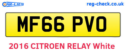 MF66PVO are the vehicle registration plates.
