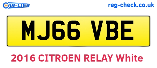 MJ66VBE are the vehicle registration plates.
