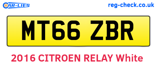 MT66ZBR are the vehicle registration plates.