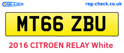 MT66ZBU are the vehicle registration plates.