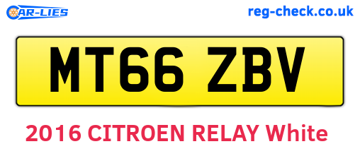 MT66ZBV are the vehicle registration plates.