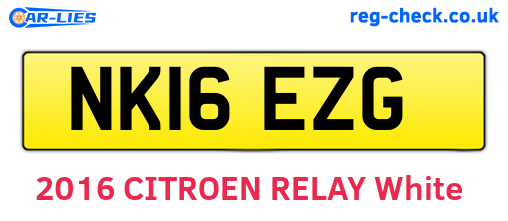 NK16EZG are the vehicle registration plates.