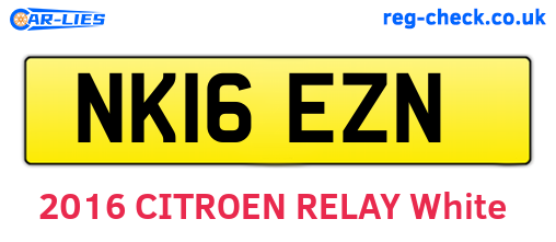 NK16EZN are the vehicle registration plates.