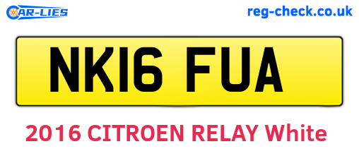 NK16FUA are the vehicle registration plates.