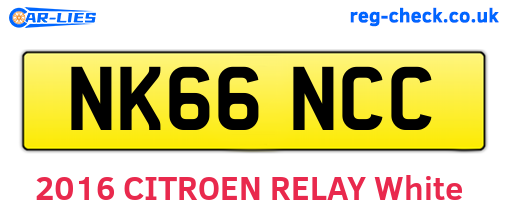 NK66NCC are the vehicle registration plates.