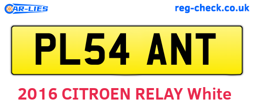 PL54ANT are the vehicle registration plates.