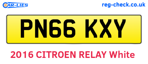 PN66KXY are the vehicle registration plates.