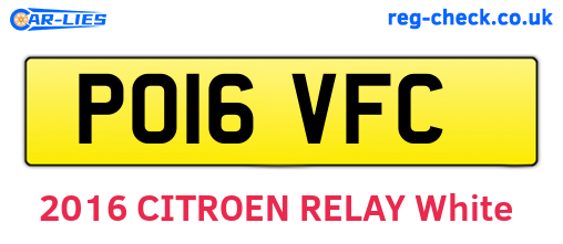 PO16VFC are the vehicle registration plates.