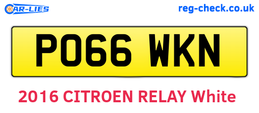 PO66WKN are the vehicle registration plates.