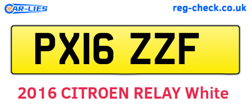PX16ZZF are the vehicle registration plates.