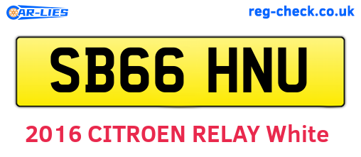 SB66HNU are the vehicle registration plates.