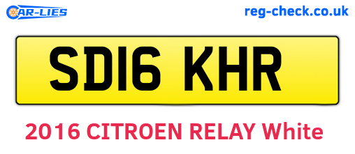 SD16KHR are the vehicle registration plates.