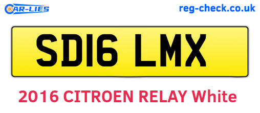 SD16LMX are the vehicle registration plates.