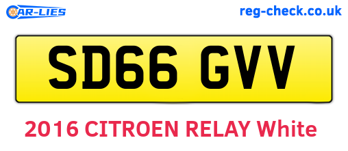 SD66GVV are the vehicle registration plates.