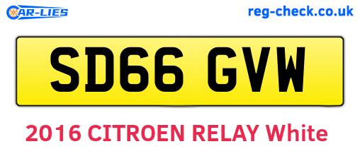 SD66GVW are the vehicle registration plates.