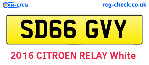 SD66GVY are the vehicle registration plates.