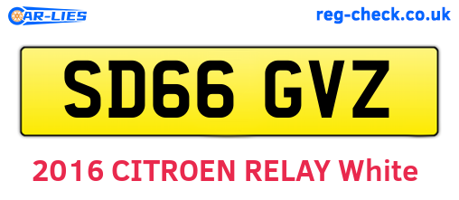 SD66GVZ are the vehicle registration plates.