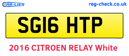SG16HTP are the vehicle registration plates.