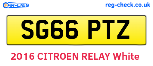 SG66PTZ are the vehicle registration plates.