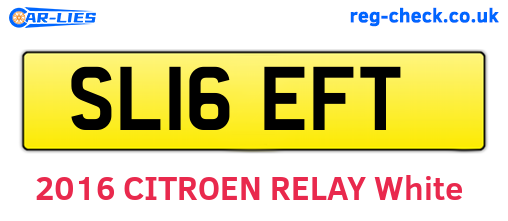 SL16EFT are the vehicle registration plates.