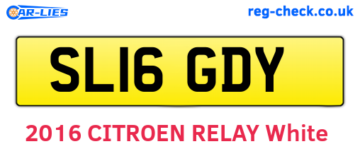 SL16GDY are the vehicle registration plates.
