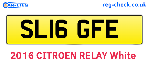 SL16GFE are the vehicle registration plates.
