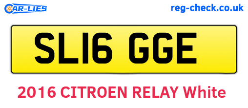 SL16GGE are the vehicle registration plates.