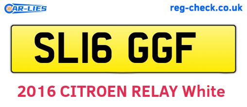 SL16GGF are the vehicle registration plates.