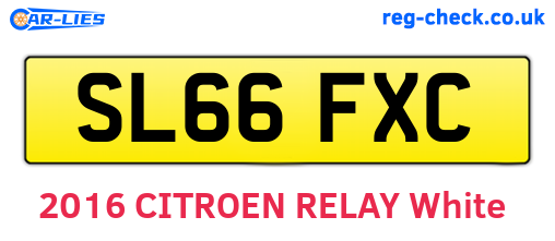 SL66FXC are the vehicle registration plates.