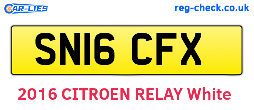 SN16CFX are the vehicle registration plates.