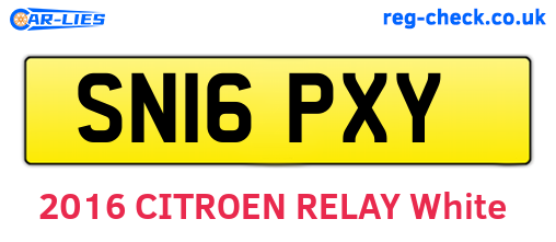 SN16PXY are the vehicle registration plates.